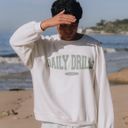 Daily Drills NWT  Oversized Sport Crew - White M/L Photo 1