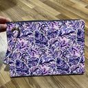 Simply Southern NWT Simply‎ Southern Women's Palm Leaf Leather Large Clutch Bag Purple Photo 2