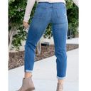 Judy Blue High Waist Distressed Boyfriend Pull On Blue Denim Jegging 1/25 NWT Photo 2