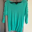 Iz Byer Teal Is Byer Blouse  Photo 0