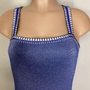 PilyQ New.  Platinum silver blue crochet one piece. Size small. Retails $168 Photo 6