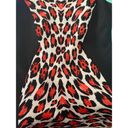 Bisou Bisou  bodycon black red leopard dress womens size 4 Photo 3