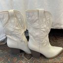 Cowboy / Cowgirl Boots White Size 10 Photo 2