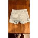 J. McLaughlin  Blue Scalloped Shorts Womens Size  4 Photo 6