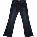 Lee  Slender Secret Lower On The Waist Jeans 10 Short Blue Dark Wash Distressed Photo 0