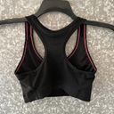 H&M  Sport Athletic Training Black Racerback Sports Bra - Size Small - Pink Trim Photo 5