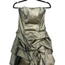 Jessica McClintock VINTAGE  Metallic Strapless Layered Bow Poof Bodice Dress Sz10 Photo 0