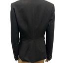 Antonio Melani  Black Striped Fitted 2 Button Up Business Blazer Jacket Womens 4 Photo 1