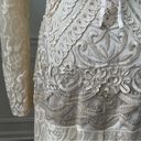 Sue Wong  Nocturne Illusion Soutache Embellished Long Sleeve Cream Formal Dress 2 Photo 5