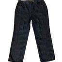 Ralph Lauren Vintage Lauren  Denim Pants Womens 16W Used Dark Blue Pinstripe Photo 2