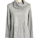 Lou & grey  women's slouchy speckled gray cowl neck sweater medium Photo 0