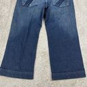 7 For All Mankind  Dojo Cropped Capri Straight Leg Jeans Blue Dark Wash Size 26 Photo 8