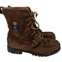 Polo  Ralph Lauren RANGER Bear Combat suede Boot Leather Brown men 7.5 women 9 Photo 4