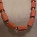 Coldwater Creek Signed  Long Statement Orange Beaded Costume Necklace Photo 1