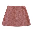 Wilfred  Aritzia Tweed Mini Skirt Coral Cotton Fully Lined Size Small Women's Photo 4