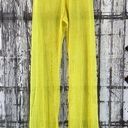 Daisy  neon boho sheer yellow swim coverup flare pants Photo 0