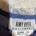 Amy Byer VTG  Eyelash Crop Sweater Crew Neck Pullover Blue Small Photo 2