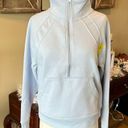 Danskin Half Zip Cotton Pullover Baby Blue Womens Small  Scuba Photo 1