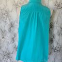 Worthington JCPenney teal silk blend button down size large Photo 3