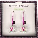 Betsey Johnson  Ghost Glow in the Dark Dangle Earrings White Pink Photo 0