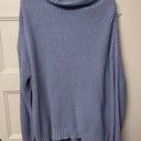 American Eagle Outfitters Blue Mock Neck Sweater Photo 0