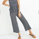 Madewell  Texture & Thread Wide Leg Pull On Pant in Stripe Sz M Photo 2