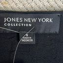 Jones New York  Collection long sleeve textured black  v-neck tie opening dress Photo 9