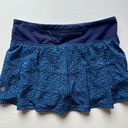 Lululemon Run Pace Rival Skirt in Elegant Samba Snake Kayak Blue Size 4 Reg Photo 9