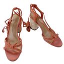 Gibson Latimer Gibson & Latimer Sandal Tasha Suede Lace up Shoe Coral 7.5 NWT Photo 2