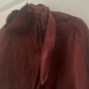 Wilfred  Aritzia Cecile Red Silk Jaquard Bow Collar Blouse Medium Long Sl… Photo 7