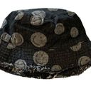 David & Young  black happy face bucket hat with fringe on bottom Photo 0