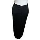 Vince  Pleated Tie Front Midi Skirt Black Gathered Front Slit Womens Size XS Photo 5