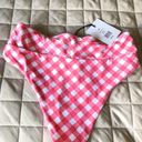 ONIA  Susana Bottom Pink Gingham High Waisted L Photo 2