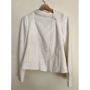 Vince  Cream TEXTURED ZIPPER FRISE asymmetrical JACKET $425  sz XXS Photo 9