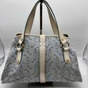 
Celine Blue/White Monogram Canvas and Leather Satchel Photo 1