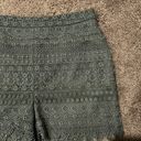 BCBG Maxazria green lace double layer high waisted shorts Photo 2