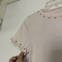 Kate Spade  New York pink crew neck cotton shirt ruffle hem size Small Photo 4