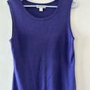 Coldwater Creek  Women's Tank Top Silk Cotton Sleeveless Scoop Neck Purple XL 16 Photo 0