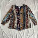 Dress Barn  boho paisley multicolor blouse 2X Photo 0