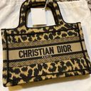 Dior Mini Book Tote Beige Multicolor Mizza Embrodiery Photo 1