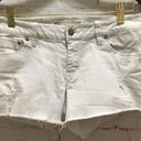 Max jeans White denim cut off distressed shorts  4 Photo 0