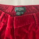 Ralph Lauren Lauren  Red Velvet Pants Photo 5