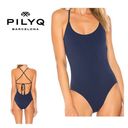 PilyQ New.  navy scoop one piece. Normally $148 Photo 1