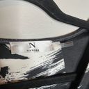 Natori NWT  mixed media faux leather patterned top Photo 2