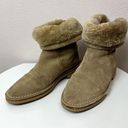 Jimmy Choo  Womens Tan Suede Shearling Lined Ankle Boots Size 37 US 6.5-7 Photo 0