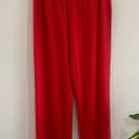 St. John  Spa Yellow Label Jersey Knit Red Lounge Wide Leg Pants Photo 3