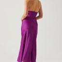 ASTR The Label Marissa Satin Halter Dress Photo 5