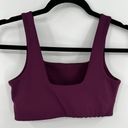 Girlfriend Collective 🆕 NWOT  Tommy Sports Bra Cropped Top Wide Strap Plum XS Photo 3