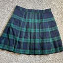 Bagatelle  Blue Green Plaid Pleated Mini Skirt School Girl Medium Photo 3