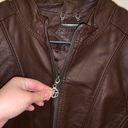 Brown Leather Jacket Oversized Photo 3